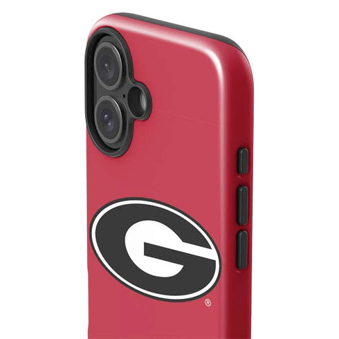 University of Georgia Logo Red iPhone 16 Plus Impact Case